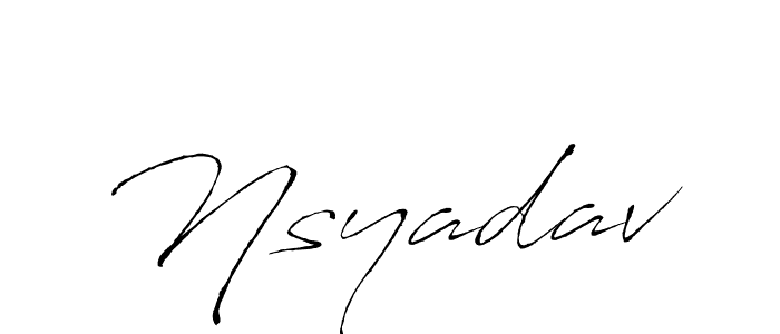 if you are searching for the best signature style for your name Nsyadav. so please give up your signature search. here we have designed multiple signature styles  using Antro_Vectra. Nsyadav signature style 6 images and pictures png