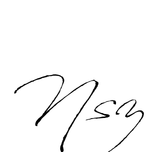 How to Draw Nsz signature style? Antro_Vectra is a latest design signature styles for name Nsz. Nsz signature style 6 images and pictures png