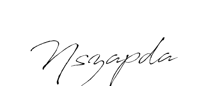 Make a beautiful signature design for name Nszapda. With this signature (Antro_Vectra) style, you can create a handwritten signature for free. Nszapda signature style 6 images and pictures png