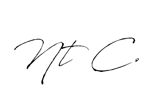 Nt C. stylish signature style. Best Handwritten Sign (Antro_Vectra) for my name. Handwritten Signature Collection Ideas for my name Nt C.. Nt C. signature style 6 images and pictures png