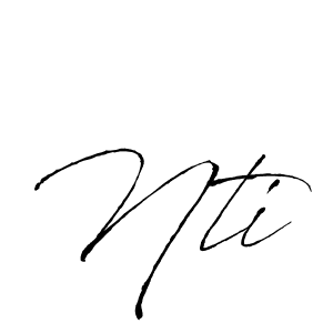 Create a beautiful signature design for name Nti. With this signature (Antro_Vectra) fonts, you can make a handwritten signature for free. Nti signature style 6 images and pictures png