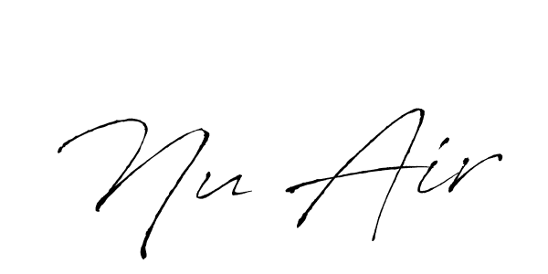 How to make Nu Air name signature. Use Antro_Vectra style for creating short signs online. This is the latest handwritten sign. Nu Air signature style 6 images and pictures png