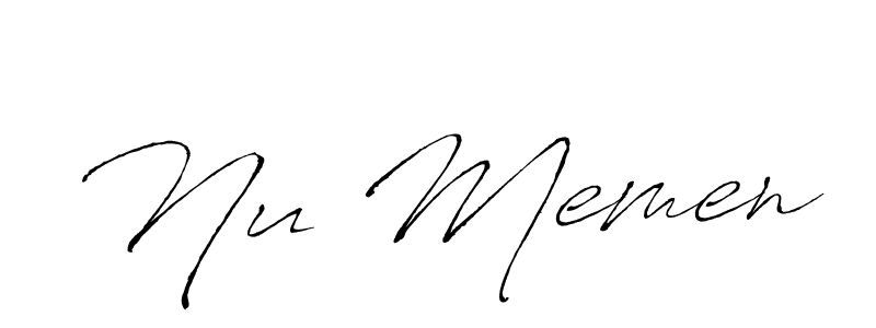 Create a beautiful signature design for name Nu Memen. With this signature (Antro_Vectra) fonts, you can make a handwritten signature for free. Nu Memen signature style 6 images and pictures png