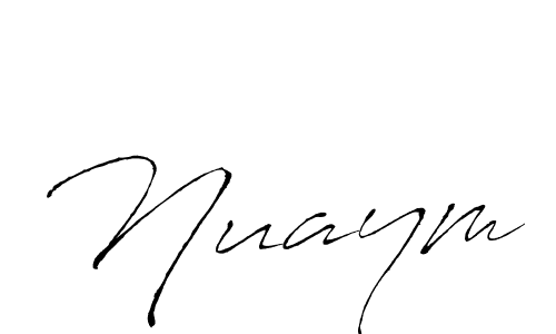 Use a signature maker to create a handwritten signature online. With this signature software, you can design (Antro_Vectra) your own signature for name Nuaym. Nuaym signature style 6 images and pictures png