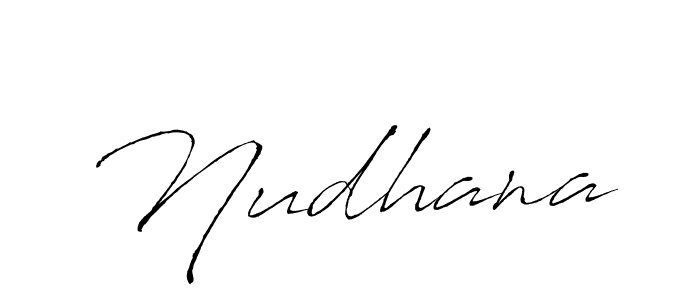 Use a signature maker to create a handwritten signature online. With this signature software, you can design (Antro_Vectra) your own signature for name Nudhana. Nudhana signature style 6 images and pictures png