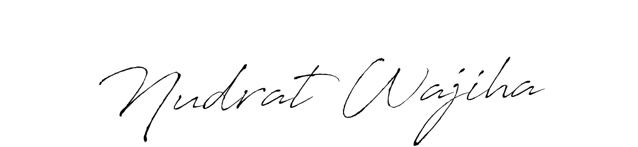 It looks lik you need a new signature style for name Nudrat Wajiha. Design unique handwritten (Antro_Vectra) signature with our free signature maker in just a few clicks. Nudrat Wajiha signature style 6 images and pictures png