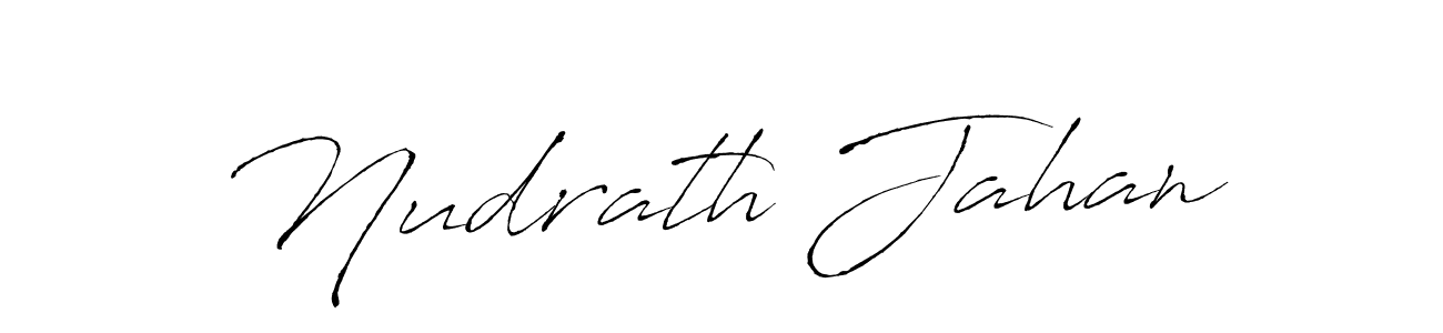 Create a beautiful signature design for name Nudrath Jahan. With this signature (Antro_Vectra) fonts, you can make a handwritten signature for free. Nudrath Jahan signature style 6 images and pictures png