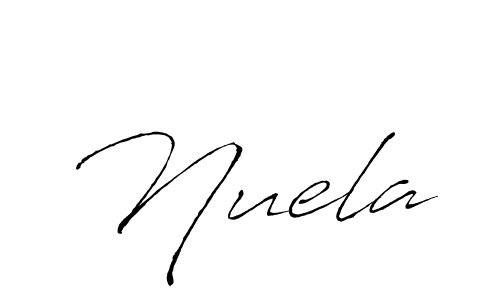 Make a beautiful signature design for name Nuela. With this signature (Antro_Vectra) style, you can create a handwritten signature for free. Nuela signature style 6 images and pictures png