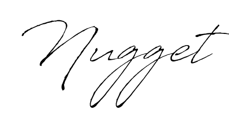 Make your name Nugget memorable on every contract using Antro_Vectra autograph style. Instant transparent background export available. Nugget signature style 6 images and pictures png