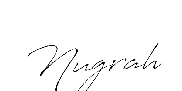 How to make Nugrah name signature. Use Antro_Vectra style for creating short signs online. This is the latest handwritten sign. Nugrah signature style 6 images and pictures png