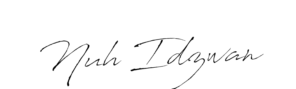 Similarly Antro_Vectra is the best handwritten signature design. Signature creator online .You can use it as an online autograph creator for name Nuh Idzwan. Nuh Idzwan signature style 6 images and pictures png