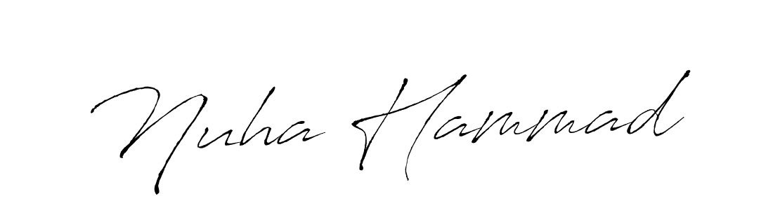 Design your own signature with our free online signature maker. With this signature software, you can create a handwritten (Antro_Vectra) signature for name Nuha Hammad. Nuha Hammad signature style 6 images and pictures png