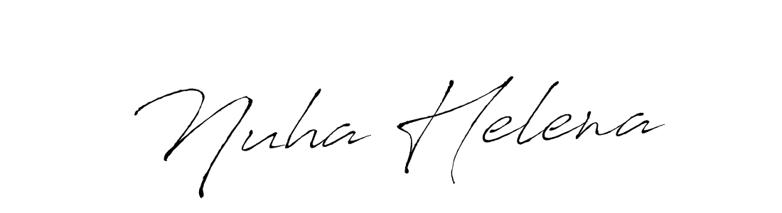 Nuha Helena stylish signature style. Best Handwritten Sign (Antro_Vectra) for my name. Handwritten Signature Collection Ideas for my name Nuha Helena. Nuha Helena signature style 6 images and pictures png