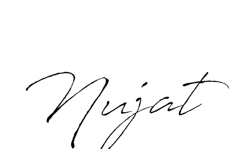 Make a beautiful signature design for name Nujat. With this signature (Antro_Vectra) style, you can create a handwritten signature for free. Nujat signature style 6 images and pictures png