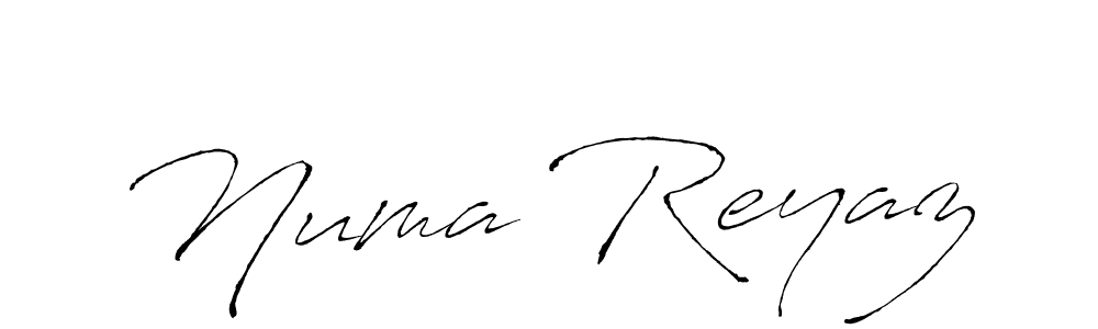 Make a beautiful signature design for name Numa Reyaz. With this signature (Antro_Vectra) style, you can create a handwritten signature for free. Numa Reyaz signature style 6 images and pictures png