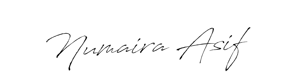 Make a beautiful signature design for name Numaira Asif. With this signature (Antro_Vectra) style, you can create a handwritten signature for free. Numaira Asif signature style 6 images and pictures png