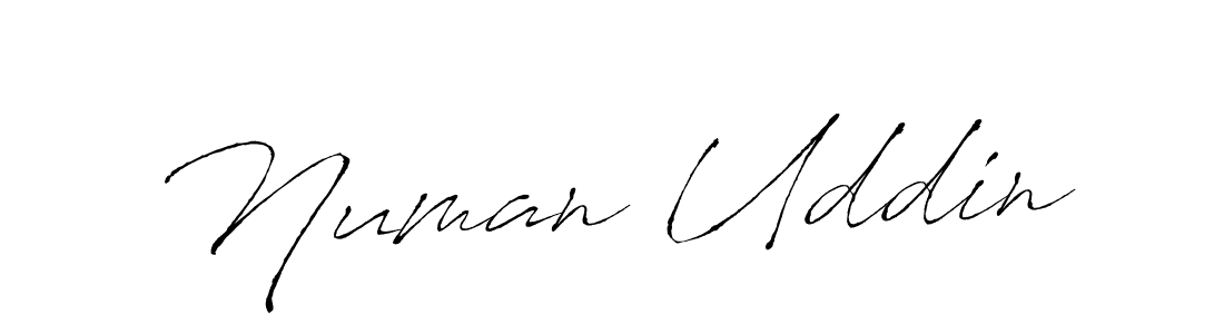 Make a beautiful signature design for name Numan Uddin. With this signature (Antro_Vectra) style, you can create a handwritten signature for free. Numan Uddin signature style 6 images and pictures png