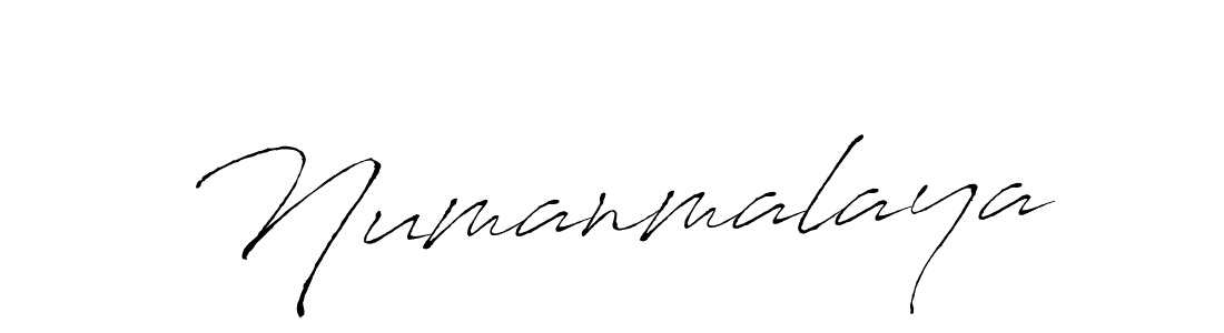Make a beautiful signature design for name Numanmalaya. With this signature (Antro_Vectra) style, you can create a handwritten signature for free. Numanmalaya signature style 6 images and pictures png