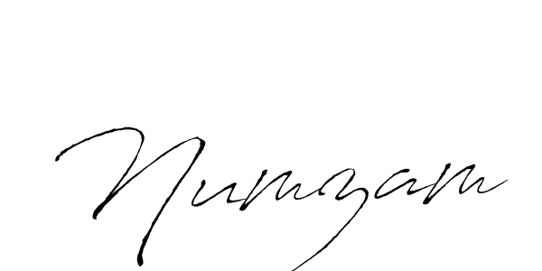 Design your own signature with our free online signature maker. With this signature software, you can create a handwritten (Antro_Vectra) signature for name Numzam. Numzam signature style 6 images and pictures png