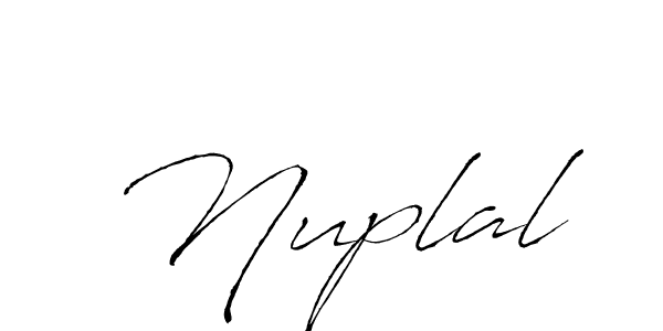 Create a beautiful signature design for name Nuplal. With this signature (Antro_Vectra) fonts, you can make a handwritten signature for free. Nuplal signature style 6 images and pictures png