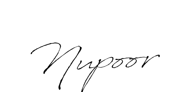 Make a beautiful signature design for name Nupoor. With this signature (Antro_Vectra) style, you can create a handwritten signature for free. Nupoor signature style 6 images and pictures png