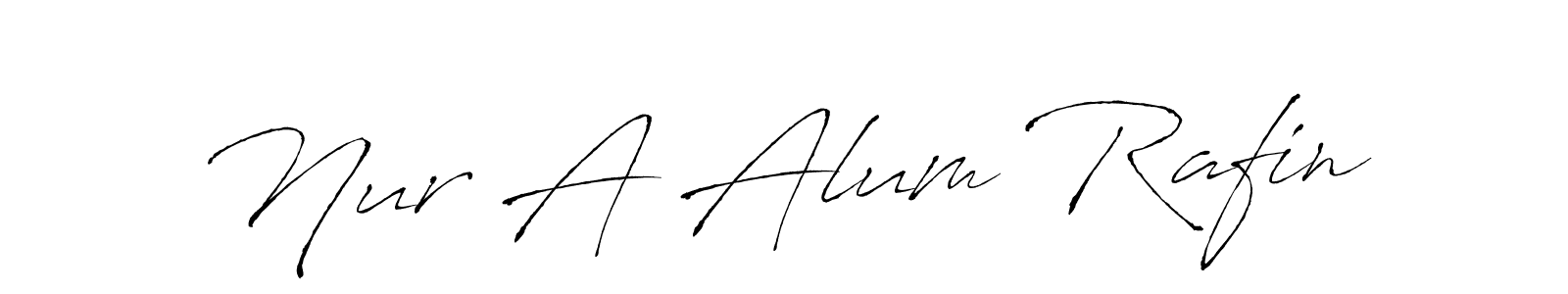 Make a beautiful signature design for name Nur A Alum Rafin. With this signature (Antro_Vectra) style, you can create a handwritten signature for free. Nur A Alum Rafin signature style 6 images and pictures png