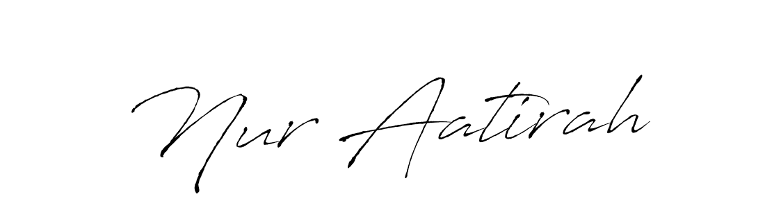 It looks lik you need a new signature style for name Nur Aatirah. Design unique handwritten (Antro_Vectra) signature with our free signature maker in just a few clicks. Nur Aatirah signature style 6 images and pictures png