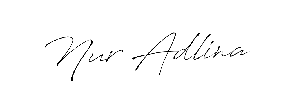 The best way (Antro_Vectra) to make a short signature is to pick only two or three words in your name. The name Nur Adlina include a total of six letters. For converting this name. Nur Adlina signature style 6 images and pictures png