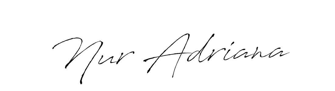Similarly Antro_Vectra is the best handwritten signature design. Signature creator online .You can use it as an online autograph creator for name Nur Adriana. Nur Adriana signature style 6 images and pictures png