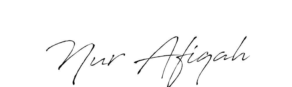 Make a beautiful signature design for name Nur Afiqah. With this signature (Antro_Vectra) style, you can create a handwritten signature for free. Nur Afiqah signature style 6 images and pictures png