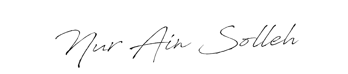You can use this online signature creator to create a handwritten signature for the name Nur Ain Solleh. This is the best online autograph maker. Nur Ain Solleh signature style 6 images and pictures png