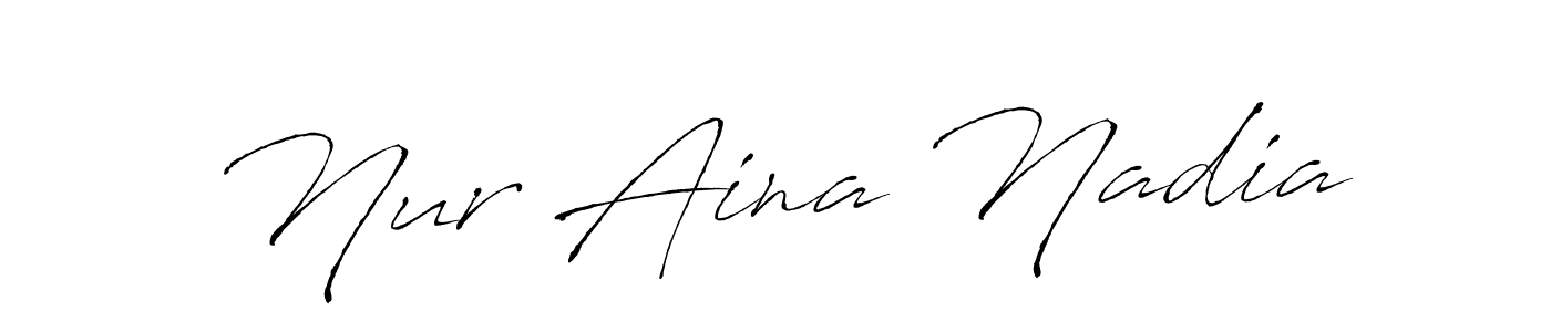 Also You can easily find your signature by using the search form. We will create Nur Aina Nadia name handwritten signature images for you free of cost using Antro_Vectra sign style. Nur Aina Nadia signature style 6 images and pictures png