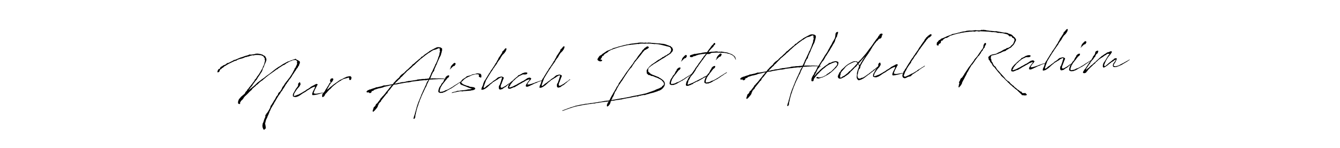 How to make Nur Aishah Biti Abdul Rahim signature? Antro_Vectra is a professional autograph style. Create handwritten signature for Nur Aishah Biti Abdul Rahim name. Nur Aishah Biti Abdul Rahim signature style 6 images and pictures png