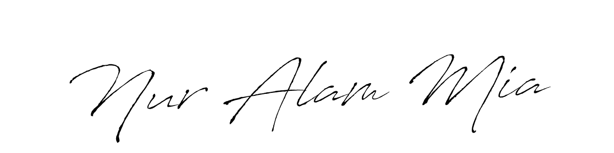 Nur Alam Mia stylish signature style. Best Handwritten Sign (Antro_Vectra) for my name. Handwritten Signature Collection Ideas for my name Nur Alam Mia. Nur Alam Mia signature style 6 images and pictures png