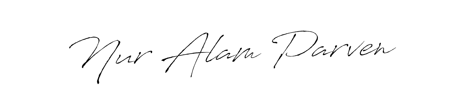 Make a beautiful signature design for name Nur Alam Parven. With this signature (Antro_Vectra) style, you can create a handwritten signature for free. Nur Alam Parven signature style 6 images and pictures png