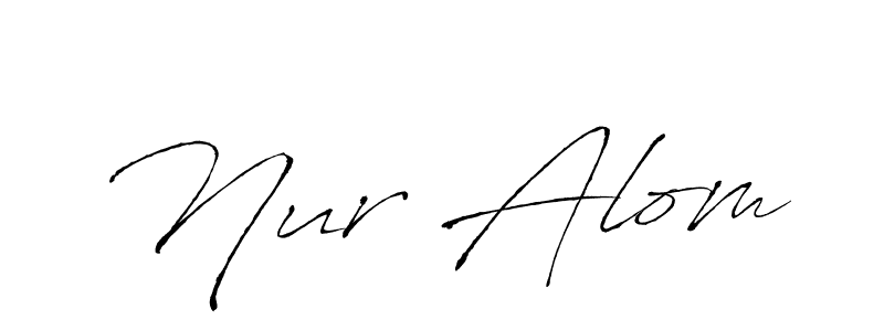 Design your own signature with our free online signature maker. With this signature software, you can create a handwritten (Antro_Vectra) signature for name Nur Alom. Nur Alom signature style 6 images and pictures png