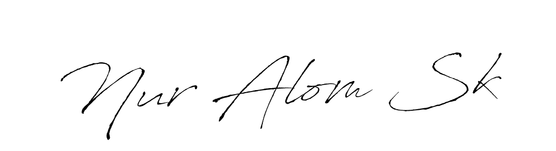 Design your own signature with our free online signature maker. With this signature software, you can create a handwritten (Antro_Vectra) signature for name Nur Alom Sk. Nur Alom Sk signature style 6 images and pictures png