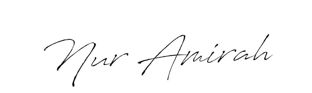 Also You can easily find your signature by using the search form. We will create Nur Amirah name handwritten signature images for you free of cost using Antro_Vectra sign style. Nur Amirah signature style 6 images and pictures png