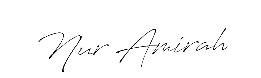 Also You can easily find your signature by using the search form. We will create Nur Amirah name handwritten signature images for you free of cost using Antro_Vectra sign style. Nur Amirah signature style 6 images and pictures png