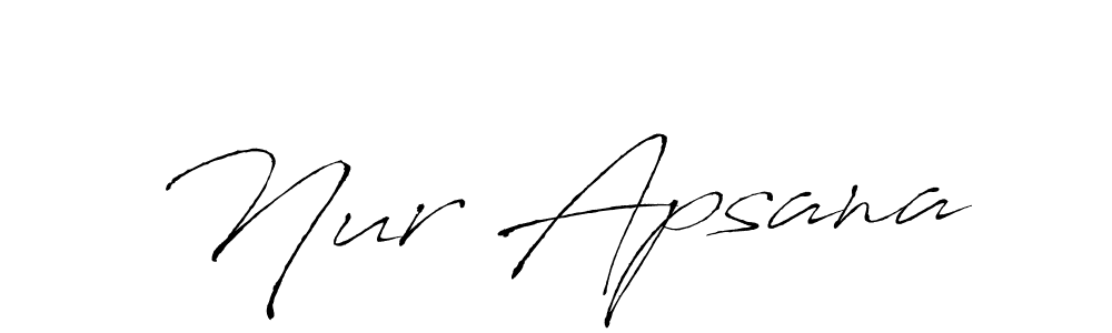 Make a beautiful signature design for name Nur Apsana. With this signature (Antro_Vectra) style, you can create a handwritten signature for free. Nur Apsana signature style 6 images and pictures png