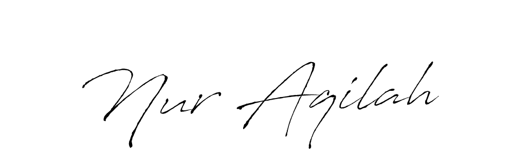 Create a beautiful signature design for name Nur Aqilah. With this signature (Antro_Vectra) fonts, you can make a handwritten signature for free. Nur Aqilah signature style 6 images and pictures png