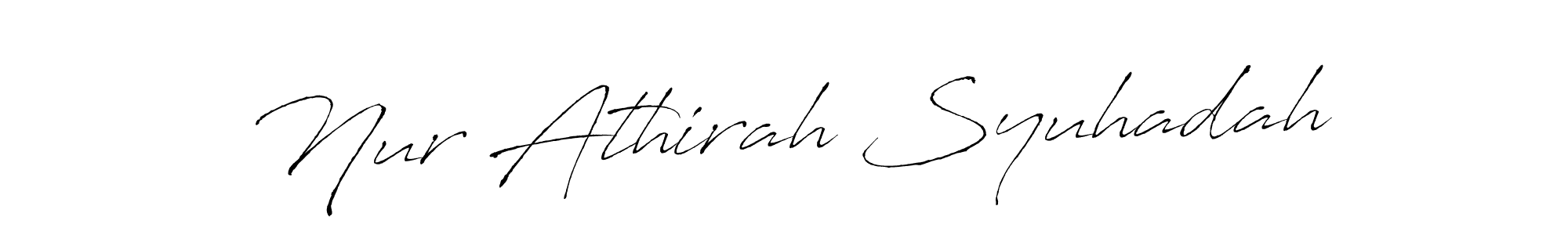 Design your own signature with our free online signature maker. With this signature software, you can create a handwritten (Antro_Vectra) signature for name Nur Athirah Syuhadah. Nur Athirah Syuhadah signature style 6 images and pictures png