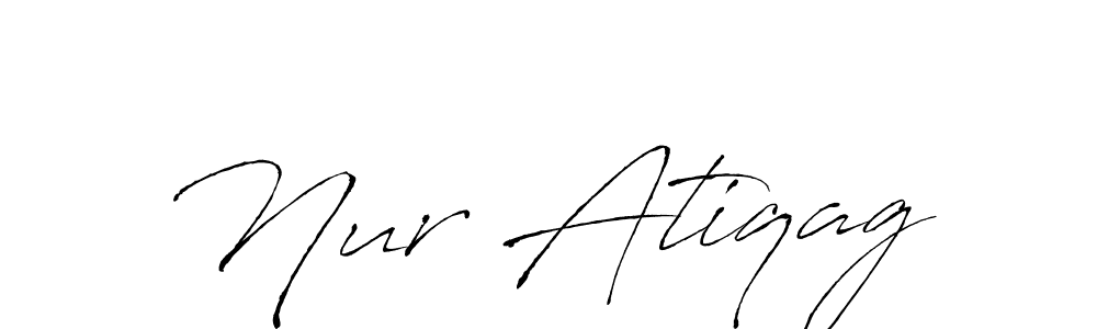 Design your own signature with our free online signature maker. With this signature software, you can create a handwritten (Antro_Vectra) signature for name Nur Atiqag. Nur Atiqag signature style 6 images and pictures png