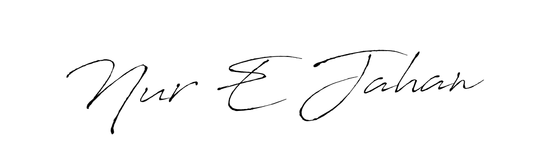 This is the best signature style for the Nur E Jahan name. Also you like these signature font (Antro_Vectra). Mix name signature. Nur E Jahan signature style 6 images and pictures png