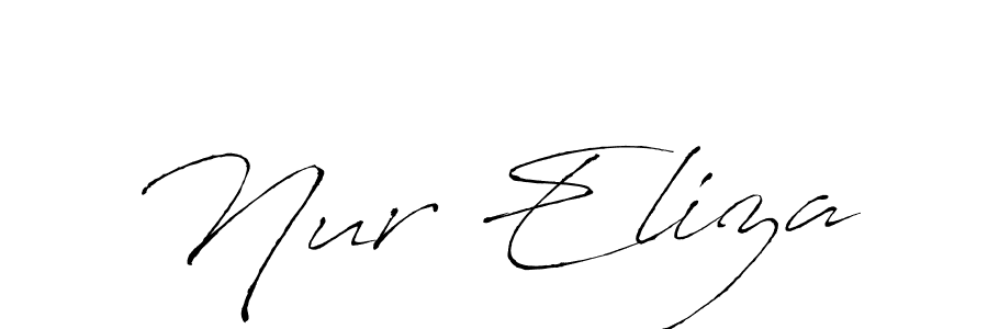if you are searching for the best signature style for your name Nur Eliza. so please give up your signature search. here we have designed multiple signature styles  using Antro_Vectra. Nur Eliza signature style 6 images and pictures png