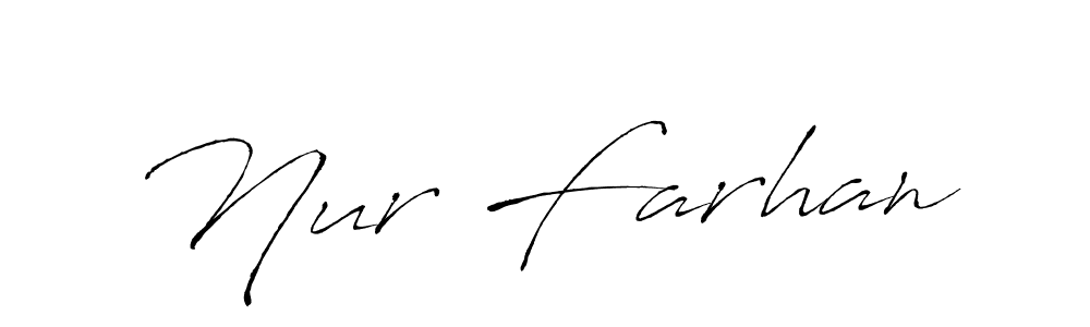 Nur Farhan stylish signature style. Best Handwritten Sign (Antro_Vectra) for my name. Handwritten Signature Collection Ideas for my name Nur Farhan. Nur Farhan signature style 6 images and pictures png