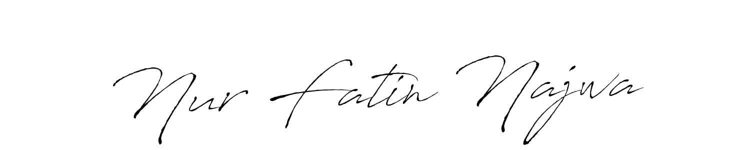 Also You can easily find your signature by using the search form. We will create Nur Fatin Najwa name handwritten signature images for you free of cost using Antro_Vectra sign style. Nur Fatin Najwa signature style 6 images and pictures png