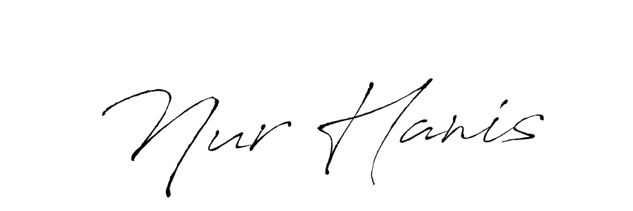 Create a beautiful signature design for name Nur Hanis. With this signature (Antro_Vectra) fonts, you can make a handwritten signature for free. Nur Hanis signature style 6 images and pictures png