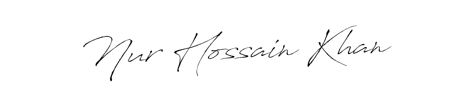 Also You can easily find your signature by using the search form. We will create Nur Hossain Khan name handwritten signature images for you free of cost using Antro_Vectra sign style. Nur Hossain Khan signature style 6 images and pictures png