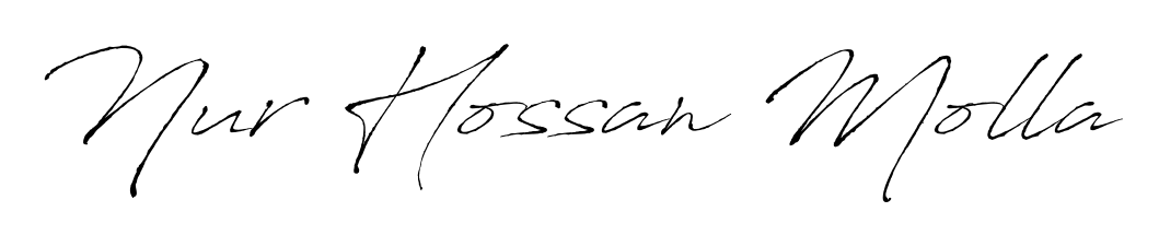 You should practise on your own different ways (Antro_Vectra) to write your name (Nur Hossan Molla) in signature. Don't let someone else do it for you. Nur Hossan Molla signature style 6 images and pictures png